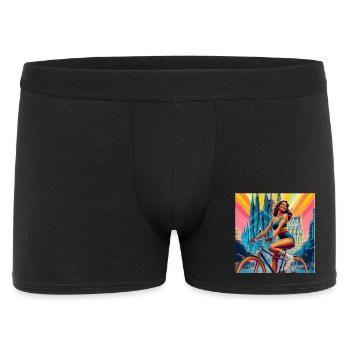 Holy Family Vintage Girl on Bike - Men's Boxer Shorts - black - Front