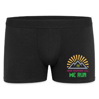 Trail Runners - Quand la montagne vous appelle - We Run - Boxer Homme - noir - Devant