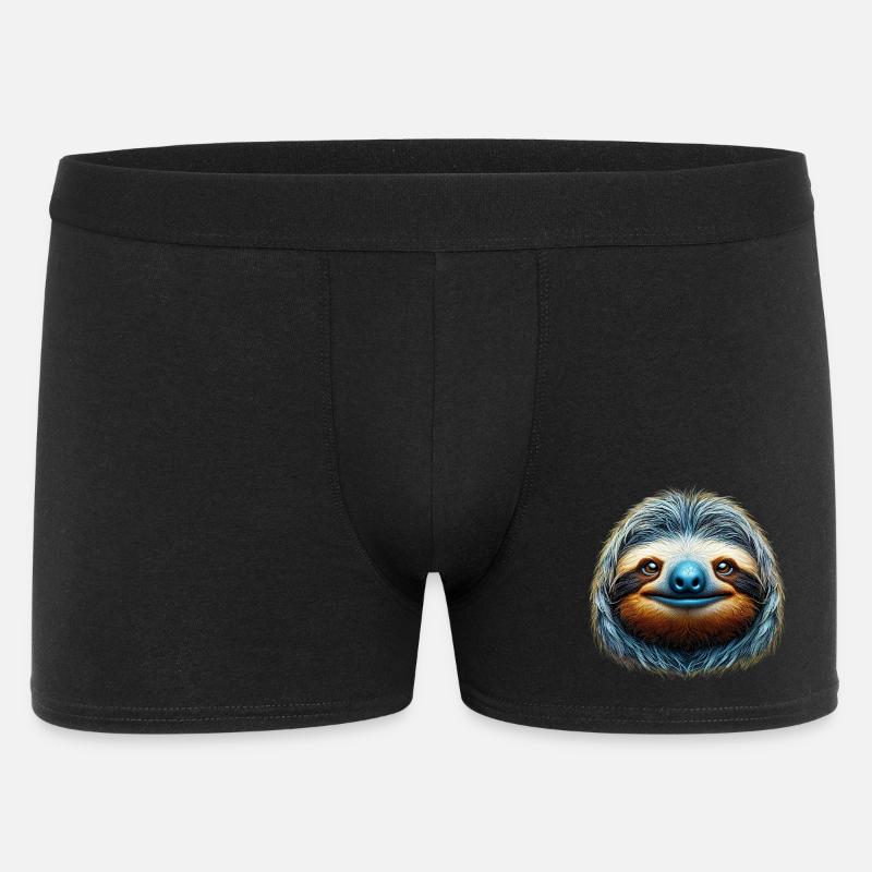 Faultier - Männer Boxer Shorts - Schwarz