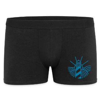The Blue Lighthouse and the Ocean - Men's Boxer Shorts - black - Front