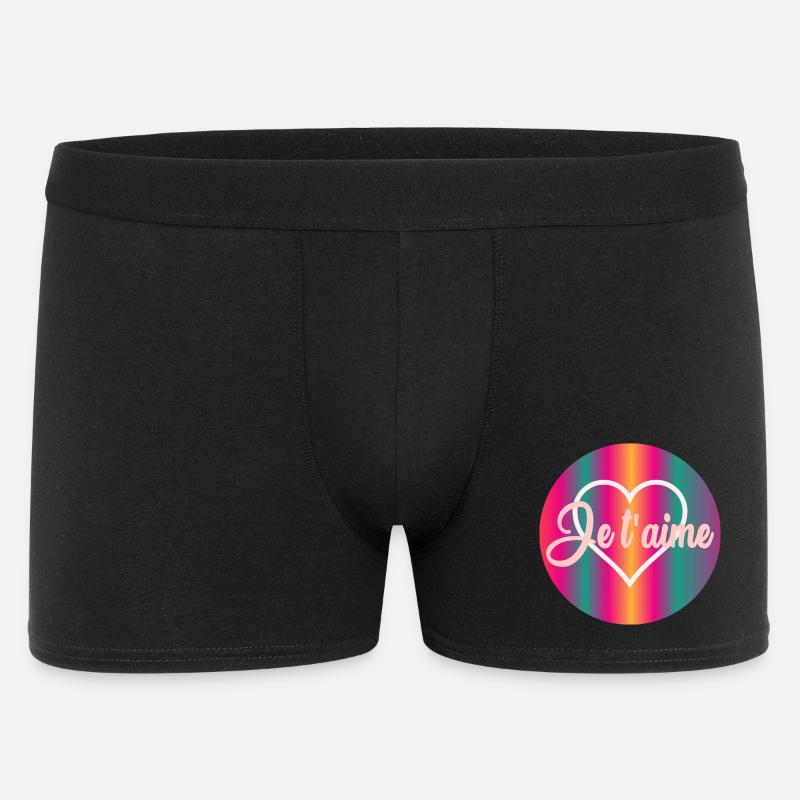 HERZ, ICH LIEBE DICH - Männer Boxer Shorts - Schwarz
