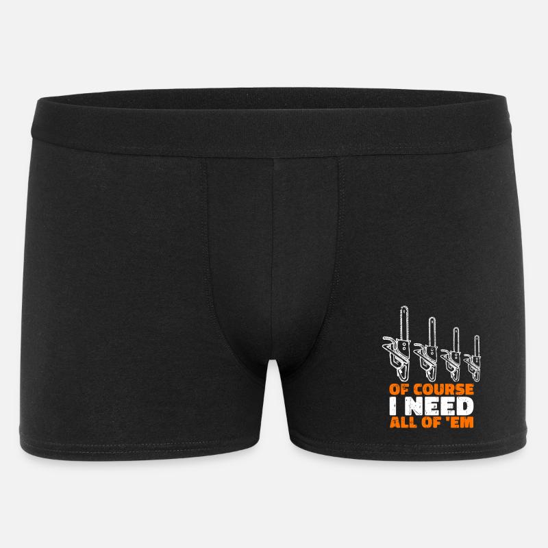 Holzfäller Holz Säge Statement Baumfäller - Männer Boxer Shorts - Schwarz