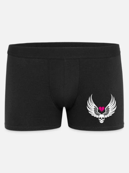Skull Broken Heart Anti Valentine's Day - Men's Boxer Shorts - black