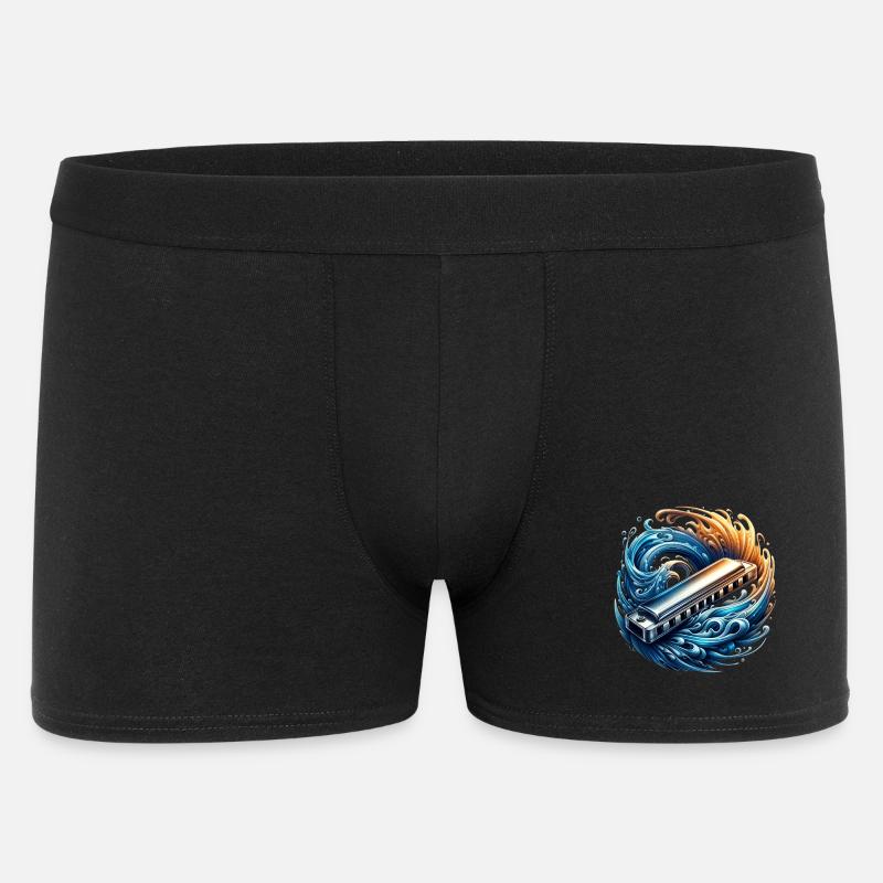 Harmonica abstract design - Men's Boxer Shorts - black