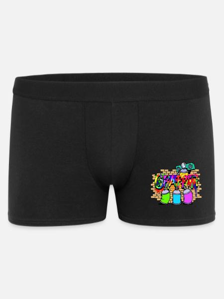 Kunst Strassenkunst Wildstyle Sprayer Graffiti - Männer Boxer Shorts - Schwarz