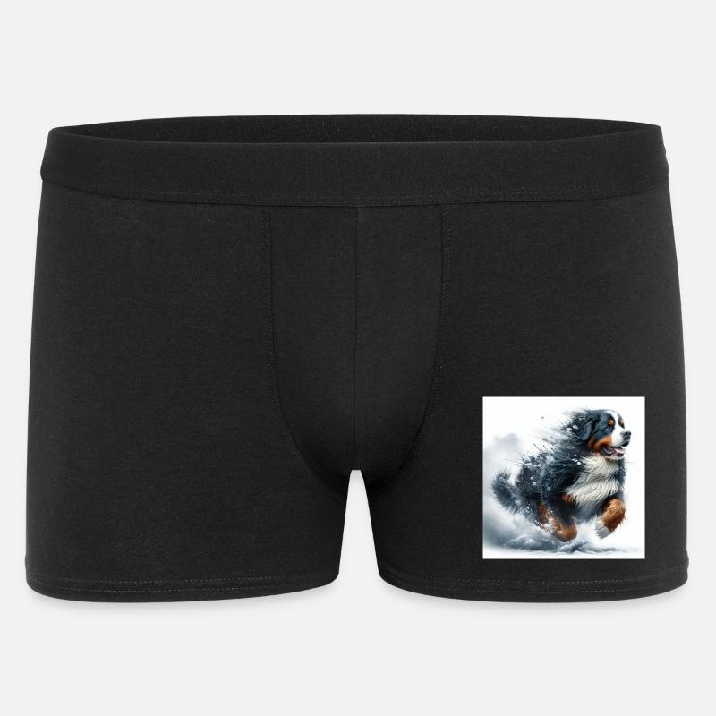 Berner Sennenhund - Männer Boxer Shorts - Schwarz