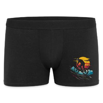 Mountain Biking Portrait - Men's Boxer Shorts - black - Front