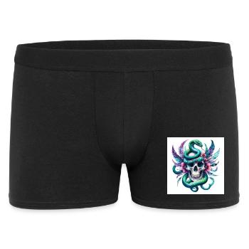 Watercolor Skull and Snake - Men's Boxer Shorts - black - Front