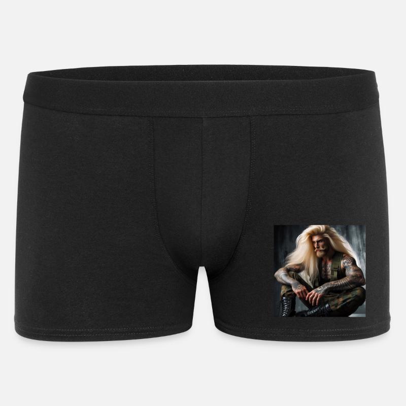 Militärisch schwer - Männer Boxer Shorts - Schwarz