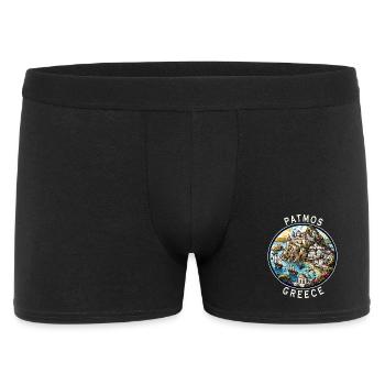 Vacances à Patmos, Grèce, Voyage en mer Égée - Boxer Homme - noir - Devant