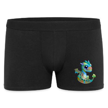 Bébé dragon psy| Mignon Psy bébé dragon - Boxer Homme - noir - Devant