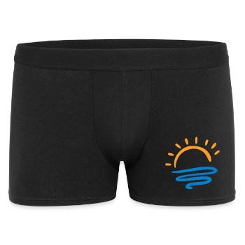 Sonne & Meer - Männer Boxer Shorts - Schwarz - Vorne