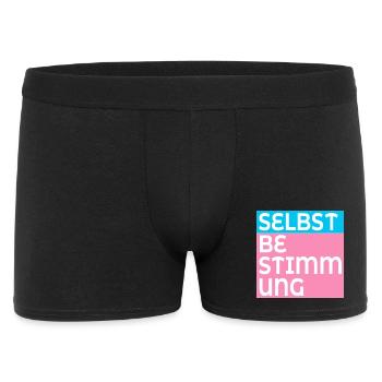 TRANS SELBSTBESTIMMUNG - Männer Boxer Shorts - Schwarz - Vorne