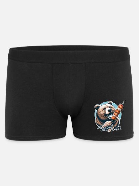 Shashlik Meat Skewer Bear Gift - Men's Boxer Shorts - black