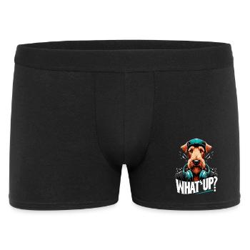Irish Terrier What's Up Gangsta Dog Gift - Men's Boxer Shorts - black - Front