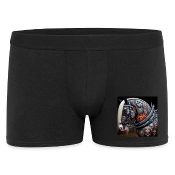 Cheval lourd tatoué - Boxer Homme - noir - Devant
