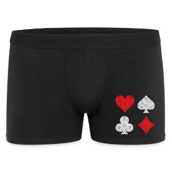 Jeux d’argent Roulette Loterie Poker Jeux d’argent Casino - Boxer Homme - noir - Devant