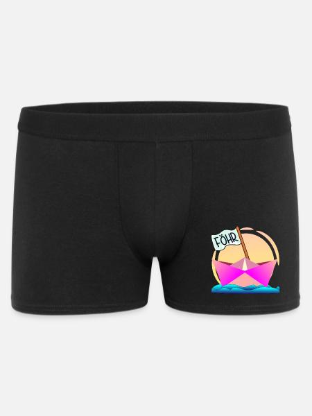 BOOTFAHREN FÖHR INSEL - Männer Boxer Shorts - Schwarz