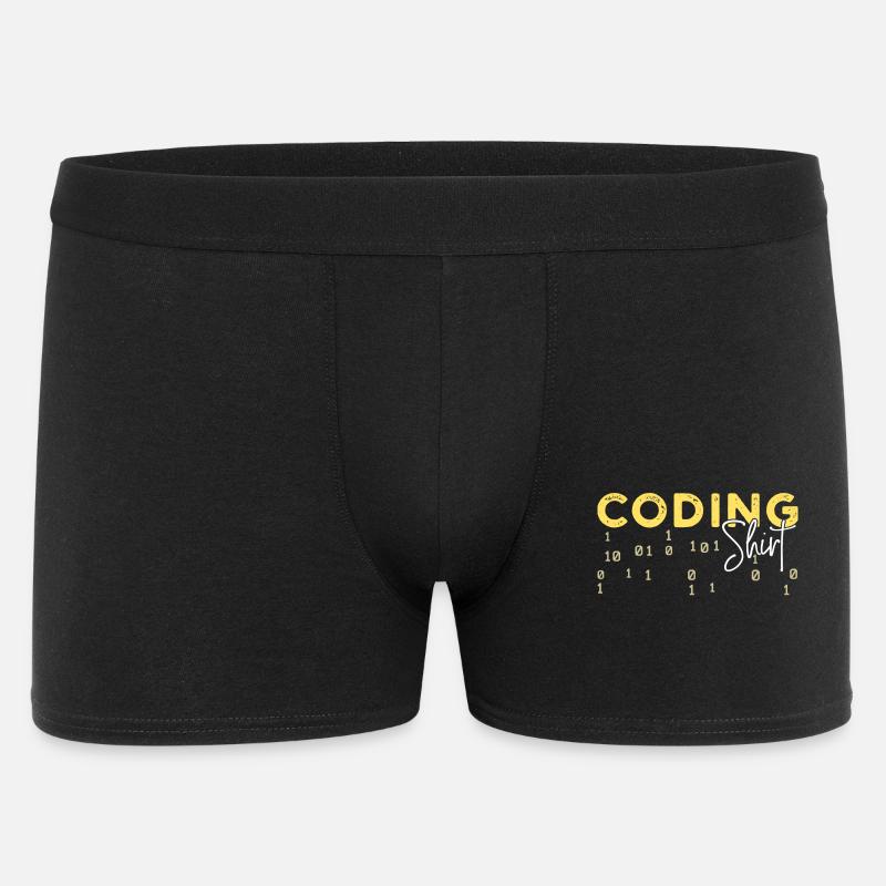 Coden Statement Developer Programmer Scripting - Men's Boxer Shorts - black