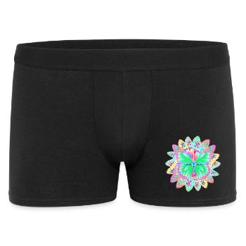 Schmetterlinge Blume - Männer Boxer Shorts - Schwarz - Vorne