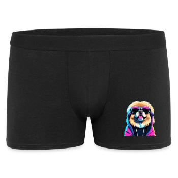 Pekingese Gangster Next Level Löwenhund Hund Gesch - Männer Boxer Shorts - Schwarz - Vorne
