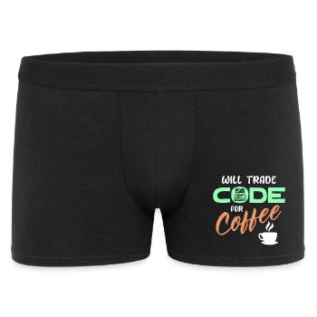 Programmierer Developer Code Statement Computer - Männer Boxer Shorts - Schwarz - Vorne