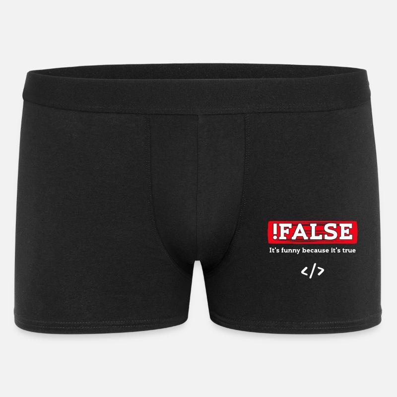 Debug Skripting Statement Developer Code Nerd - Männer Boxer Shorts - Schwarz