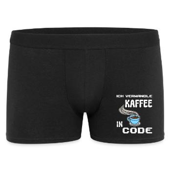 Developer Computerfreak Statement Coden Skripting - Männer Boxer Shorts - Schwarz - Vorne