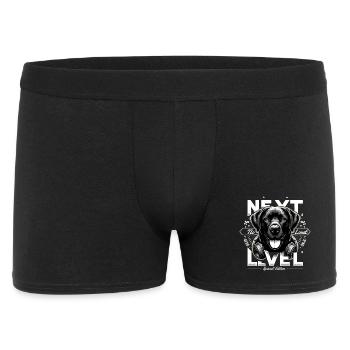 Schwarzer Labrador Gangster Next Level Hund Erfolg - Männer Boxer Shorts - Schwarz - Vorne