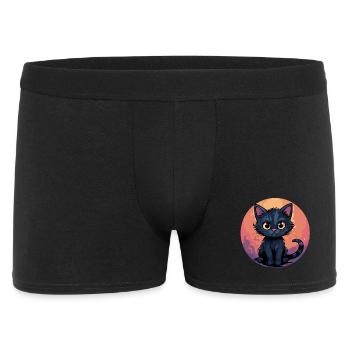 Mondscheinkätzchen im Sonnenkreis - Männer Boxer Shorts - Schwarz - Vorne