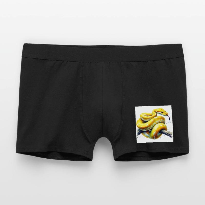 Gelbe Python Männer Boxer Shorts