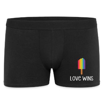 LGBTQ Pride Month - Love Wins - Men's Boxer Shorts - black - Front