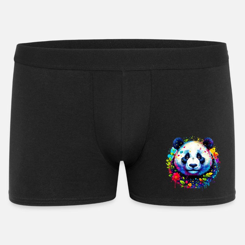 Panda - Männer Boxer Shorts - Schwarz