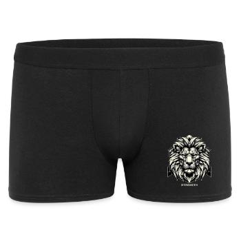 Lion Lion Head Geometric Geometry Strength - Men's Boxer Shorts - black - Front