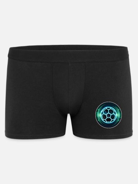 Futuristic Neon Football Logo - Men's Boxer Shorts - black