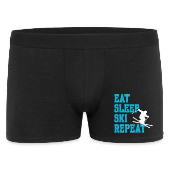 Schifahren Statement Schispringen Wintersport Kalt - Männer Boxer Shorts - Schwarz - Vorne