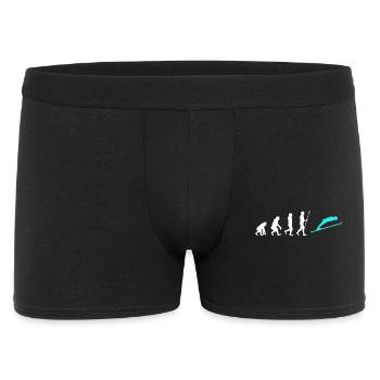 Schifahren Wintersport Evolution Skifahrer Winter - Männer Boxer Shorts - Schwarz - Vorne