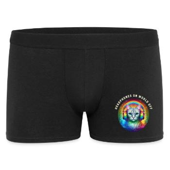 LGBT. Casque sur le monde éteint - Boxer Homme - noir - Devant