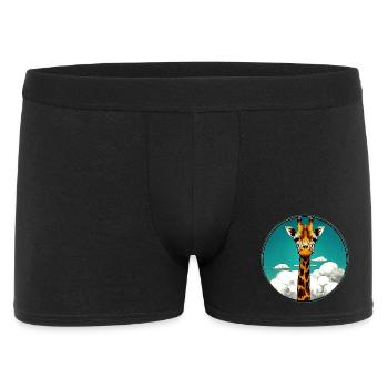 Giraffe - Männer Boxer Shorts - Schwarz - Vorne