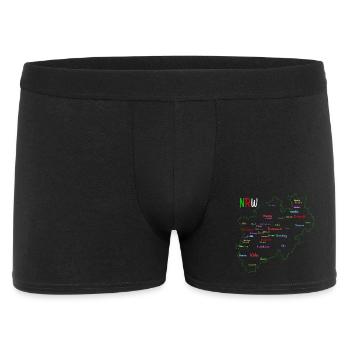 Lustige NRW Karte - Männer Boxer Shorts - Schwarz - Vorne