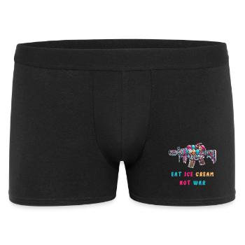 De la crème glacée au lieu de la guerre - Boxer Homme - noir - Devant