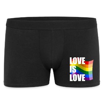 Rainbow Love Wave Design - Men's Boxer Shorts - black - Front
