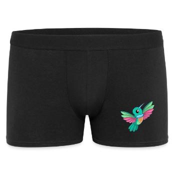 Colibri Mascotte mignonne Personnage de dessin animé Kawaii - Boxer Homme - noir - Devant