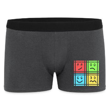 Motifs géométriques - Boxer Homme - charbon - Devant