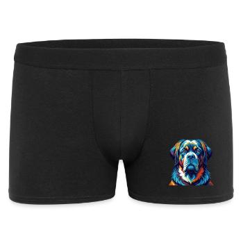 Mastiff des Alpes Chien Race Coloré Dessin Animé Kawaii - Boxer Homme - noir - Devant