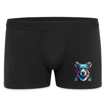 Argentino Chien Race Coloré Dessin Animé Kawaii - Boxer Homme - noir - Devant