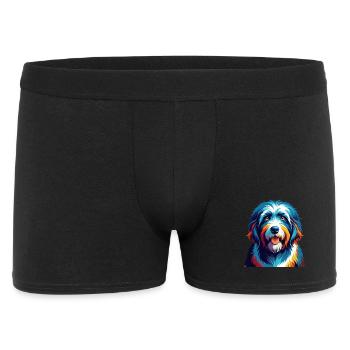 Old English Sheepdog Breed Colorful Cartoon Kawaii - Men's Boxer Shorts - black - Front
