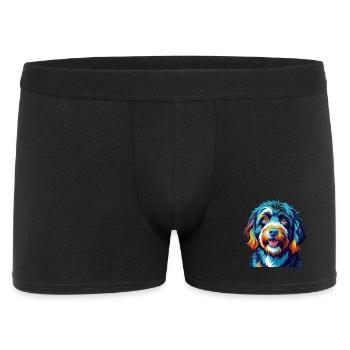 Portuguese Water Dog Breed Colorful Cartoon Kawaii - Men's Boxer Shorts - black - Front