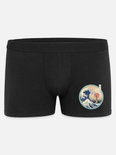 The Great Wave and New York - Men's Boxer Shorts - black