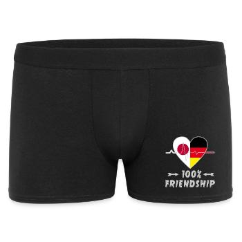 100 % amitié entre le Japon et l'Allemagne - Boxer Homme - noir - Devant
